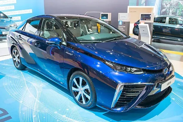 Toyota Mirai, a hydrogen fuel cell vehicle that is currently on the market.