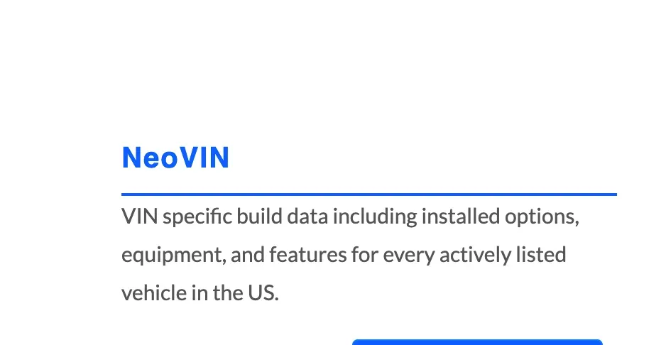 Maximize NeoVin Campaigns with Accurate Vehicle Build Data